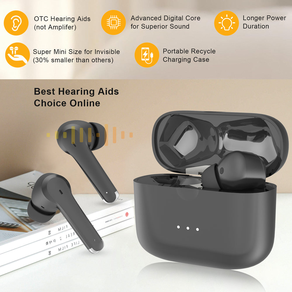 TC1600 OTC Hearing Aids for Mild to Moderate Hearing Loss People